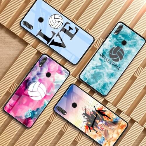 Volleyball Tempered Glass Phone Case For Huawei P20 P30 P40 P40 Lite Pro Psmart Mate 20 30 Cover Shell