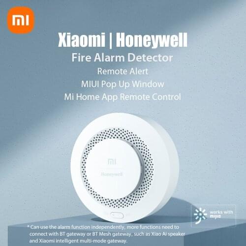 Xiaomi Smoke Detector Honeywell Sensor Mijia Fire Alarm MIUI Alarm Mi Home APP Remote Silence Control Smart Linkage BT Gateway