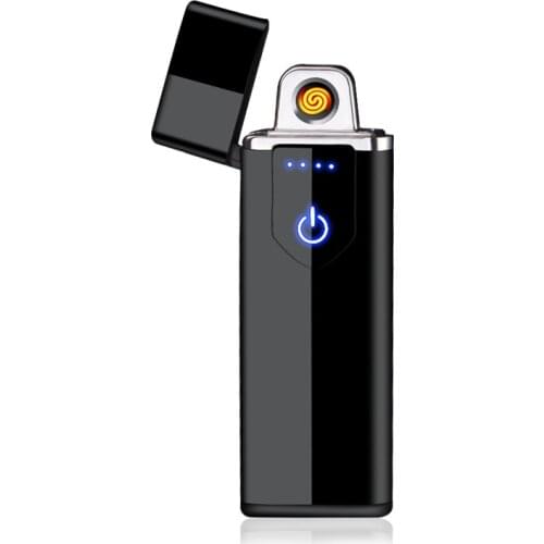 Electric lighter USB charging portable windproof smoking accessories tool multi-color lighter ultra-thin electric lighter USB