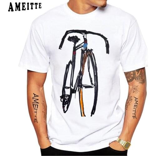 Very Cool Classic Frejus Track Bike Retro Fixed Gear Bicycle Print T-Shirt Summer Men Short Sleeve Hip Hop Boy Tops White Tees