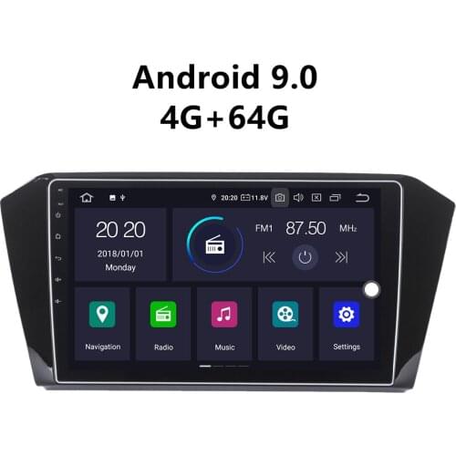 JSTMAX 10.2'' Android 9.0 4G + 64G ISP Screen Car DVD Radio Stereo Player For Passat 2017 Radio HDMI Bluetooth DAB DSP