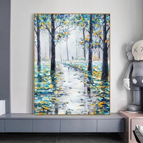 Abstract Landcape Art Canvas Paintings Forest Posters and Prints Wall Art Pictures for Living Room Home Wall Decoration Cuadros