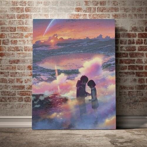 Kimi No Na Wa Your Name Anime miyamizu mitsuha Canvas poster Painting wall Art decor Living room Bedroom Home Decoration Prints