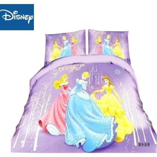 Princess cheaper bedding set for girls home decor single size duvet covers twin bedspread fitted sheet 3-4 pcs birthday presents