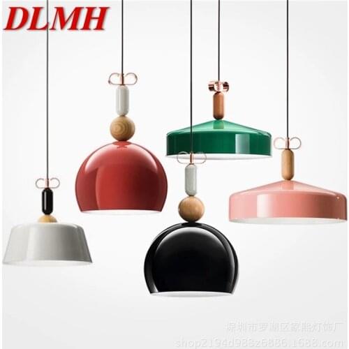 DLMH Colorful Pendant Light Contemporary Simple LED Lamps Fixtures For Home Decorative Dining Room