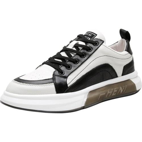 LIAOCHI 2019 Winter Men Shoes Fashion Leather Mens Cow Leather Casual Shoes Mens Sports Shoes Youth Tide Shoes