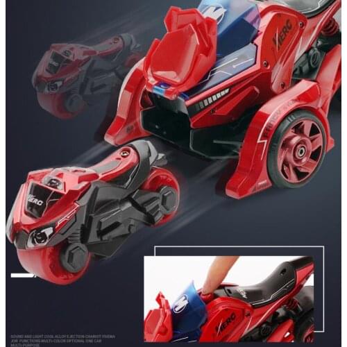 Hot 1:32 scale wheels diecast Bombardier motorcycle Ejection Chariot metal model with light and sound pull back vehicle toy