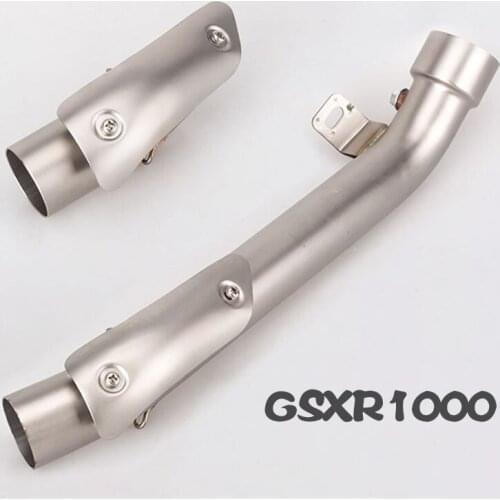 Motorcycle modified stainless steel with cover middle Link Pipe GSX-R1000 exhaust pipe joint GSXR1000 middle Link Pipe large R