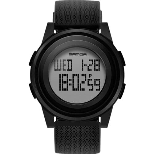 Men Electronic Digital Sport Stopwatch Watch Mens Multifunction Wristwatch Sport Waterproof Watches For Man Boy Women SANDA 337