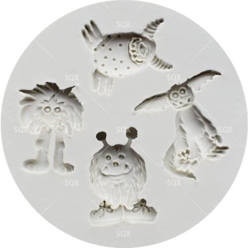 New Cartoon Alien DIY Silicone 3D Cake Mold Fondant Decoration Mold Cake Cooking Tools SQ1677