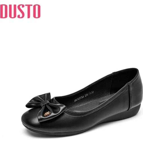 DUSTO 2021 new spring and autumn fashion shallow mouth single shoes slope heel single shoes womens shoes