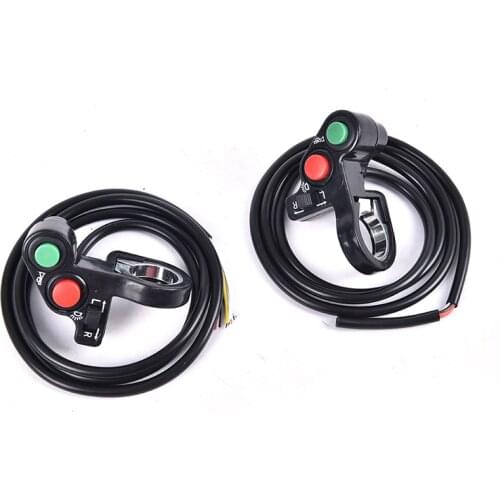 7/8 Inches Motorcycle Switch Electric Bike Scooter 3 In 1 ATV Quad Light Turn Signal Horn ON/OFF Button For 22mm Dia Handlebars