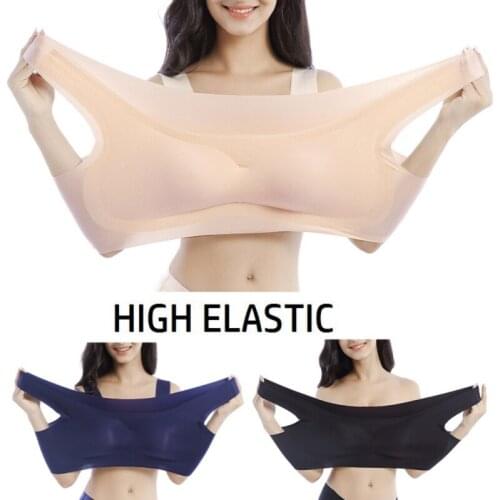 Plus Size Women Sport Bra Top Mesh Breathable Push Up Bras Running Fitness Athletic Vest Wireless Brassiere Bra