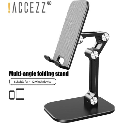 !ACCEZZ Adjustable Phone Holder Stand Smartphone Holder For iPhone 11 XS X 8 7 Xiaomi Samsung iPad Foldable Mobile Stand Support