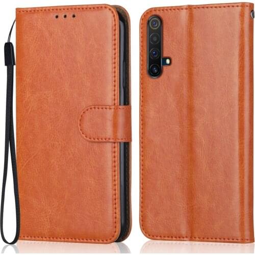 Luxury Leather Case for On OPPO Realme X50 5G Wallet Stand Flip Case for Realme X 50 5GPhone Bag with Strap