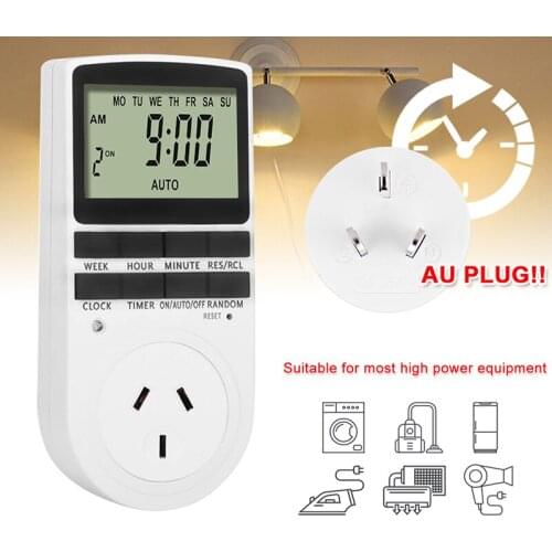 AU Socket 240V Digital Timer Switch Automation Electric Programmable Power Easily Set The Hour Minute And Week