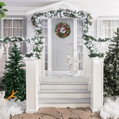 Pine Cones Christmas Wreaths Diy Artificial Flower For Front Door Thanksgiving Day Xmas Art Decorations Fruits Leaves Snowflakes