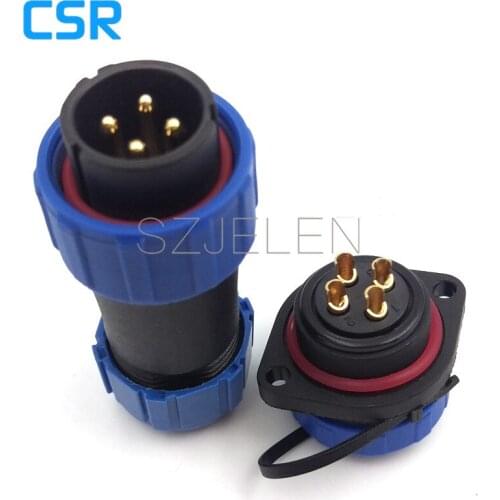 SP2110, waterproof LED cable connector ip68 male and female 4 pin, Industrial Power Panel mount connector 4 pin plug and socket