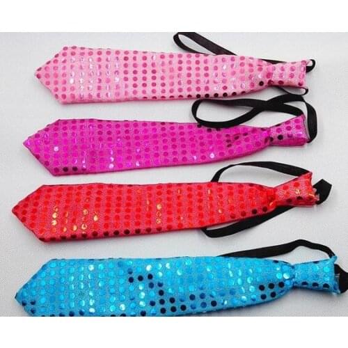 Sequins LED Necktie Light Up Neck Tie luminous Bowtie Flashing Blinking Party Favors Christmas Halloween club bar stage props