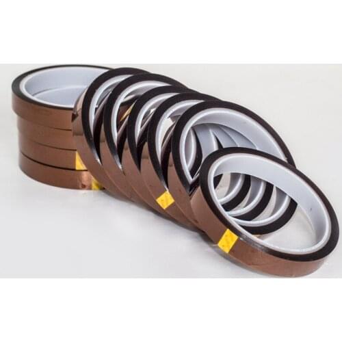 High Temperature Resistant tape Heat dedicated Tape Polyimide Adhesive Tape 5mm 10mm 12mm 20mm 25mmx33M for 3d printer tape part