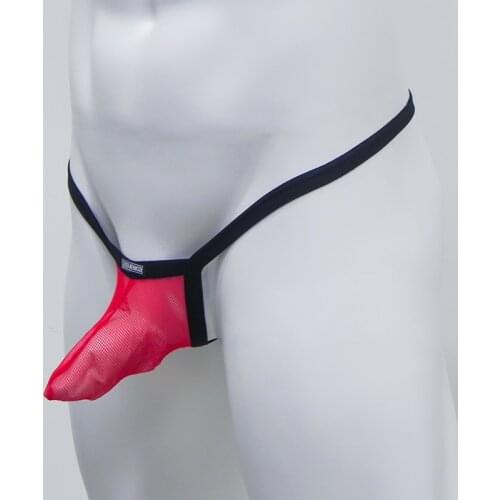 Men Sexy Underwear Mesh G String Thong Underwear Transparent Mesh See Through T Back Underpants Mankini Briefs M L XL