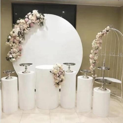 Baby shower Decor White Pillars Wedding Pedestal Iron Columns for Cake Stand senyu2544