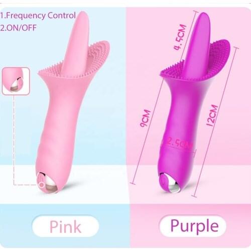 10 Modes Tongue Licking Clitoris Vibrator Vibrating Silicone Brush Nipple G-Spot Massager Vagina Stimulation Sex Toys for Women