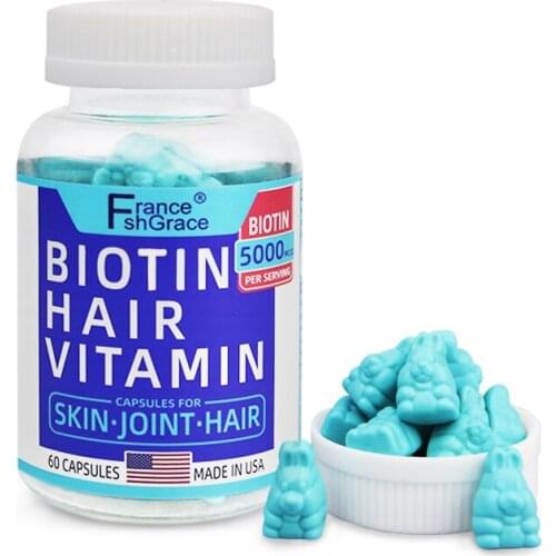 Hair Vitamin Gummies for hair growth Nails and skin vitamin sour gummy candy