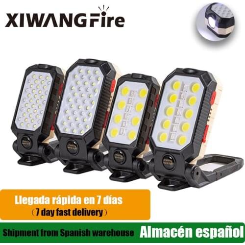 XIWANGFIRE LED Work Light USB Rechargeable Magnet Design Work Flashlight Adjustable Waterproof Camping Lamp With Power Display