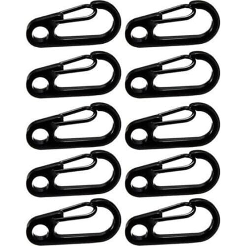 10Pcs Stainless Small Carabiner Keychain Camp Snap Clip Hook Keychain Key Ring Hooks for Keys Camping Climbing Survive Tool