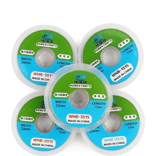 10Pcs/lot Desoldering Wire 1.5mm 2.0mm 2.5mm 3.0mm 3.5mm Suction Tin Solder Braid Wick for PCB Tin Remove Welding Tools