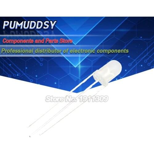 20PCS red and green color common anode LED 3 pin light emitting diode 5mm transparent fog