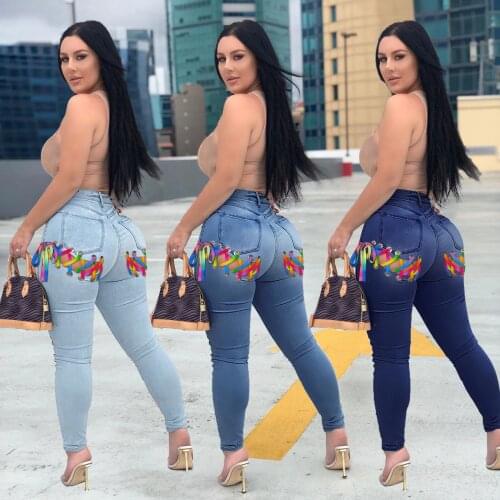 2021 Women High Waist Jeans Sexy Hollow Out Lace Up Denim Pencil Pants Streetwear Female Elastic Skinny Jeans Trousers Plus Size