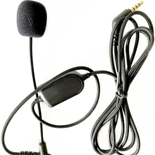 3.5mm VoIP Headphone Cable with Microphone for Boompro Gaming Headset V-MODA Crossfade M-100 LP LP2 M-80 Audio- Line with X6HB