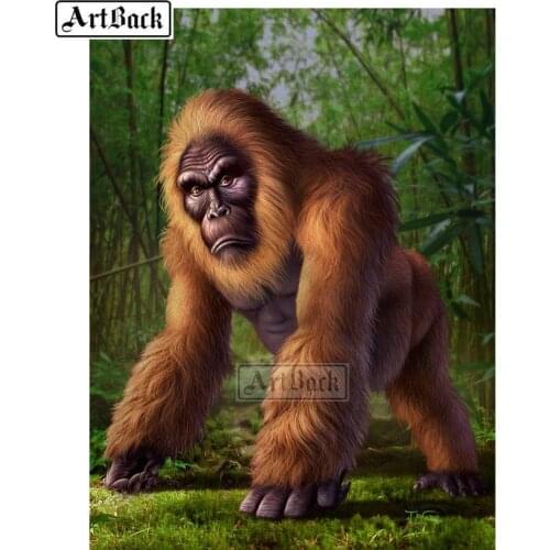 5d diamond painting gorilla full square drill diamond cross stitch crystal mosaic embroidery home decoration gift ARD309