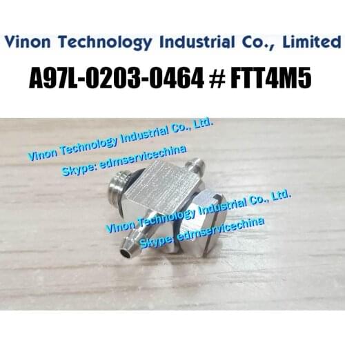 A97L-0203-0464#FTT4M5 T-branch Joint Connector (2PCS PACK) for Fanuc iD,iE. Fanuc edm parts A97L-0203-0464 FTT4M5, A97L-0203-046