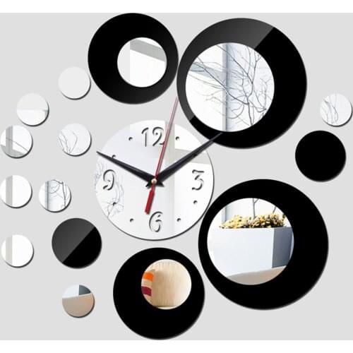 Acrylic Mirror Wall Clock DIY Creative Large Clocks Watches For Office Room Home Living Room Decoration