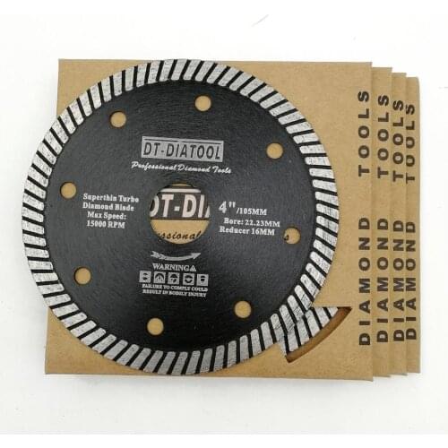 DT-DIATOOL 10pcs/pk Dia 105mm/4inch Diamond Super Thin Saw Blades For Ceramic Tile Granite bore 20mm Dry or wet Cutting Discs