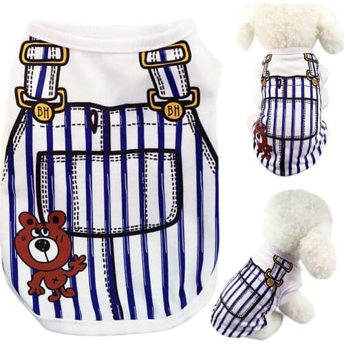 Chihuahua Pomeranian Yorkshire T-Shirt For Dog For Small Dogs Vest Shirt Summer Cotton Pet Cat Clothes Pet Suppliers S M L 2019