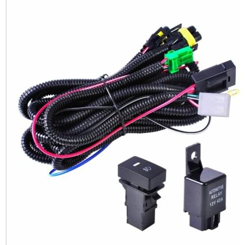 Parts Fog Light Harness 40A 12V Black H11 Wiring Socket With LED Indicator Switch Automotive Relay