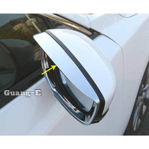 For Mazda 3 Mazda3 Axela M3 2019 2020 2021 Car Rear Rearview Side Glass Mirror Trim Frame Rain Shield Sun Visor Shade Parts