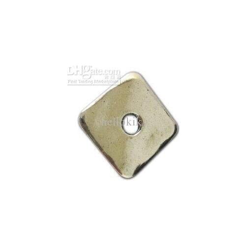 150pcs Tibetan silver smooth square spacer beads A10595