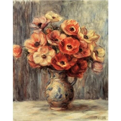 Embroidery Oil Painting Renoir paintings Vase flower Needlework 14CT Unprinted DIY Cross Stitch Kits Handmade Art Wall Decor