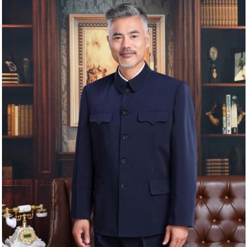 Zhongshan jacket National costume Elderly clothes Chinese coat men Spring