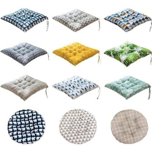 40x40cm Square Stool Chair Cushions Cotton Thicken Seat Pad Mat Printed Dining Room Kitchen Seat Cushion