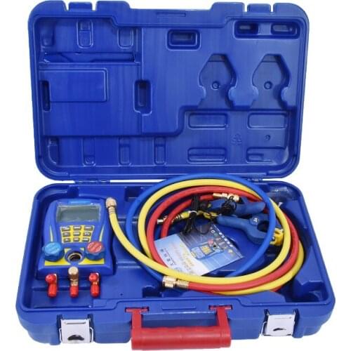 WK-6889 Electronic Fluoride Meter Digital Display Refrigeration Manifolds Gauge Vacuum Pressure Manomete Compressor Tool Gauge