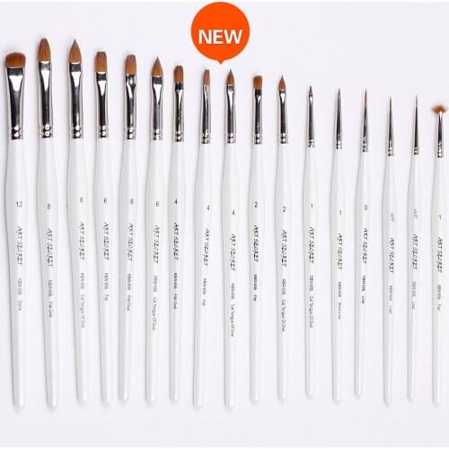 Artsecret New Arrival Brush KBW-656 Sable Hair Brass Ferrule White Handle Anti-Drop Art Professional Tools For Painting Or Nail