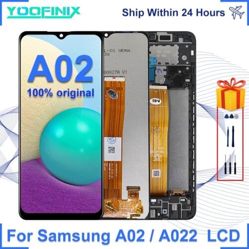 Original For Samsung Galaxy A02 Display Touch Screen Digitizer Replacement Parts For A022 A022F A022F/DS A022M A022G LCD Display