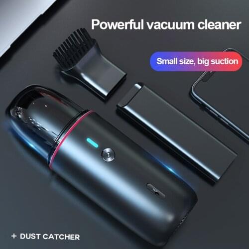 Portable Car Vacuum Cleaner Wireless Mini Handheld Auto Vacuum Cleaner 4800Pa Strong Suction Removal Car Interior Dust Collector
