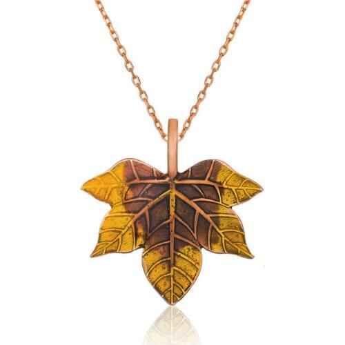 Silverlina Silver Sycamore Leaf Lady 'S Necklace